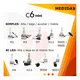 thumbnail image 4 of Kit Luces Led  Bloosom C6 Mini Iron Led Conector H11 X2 Autos Luz Blanco Frio, 4 of 4