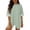 Mint Green, variant on Women 2 Piece Sets Casual Short Sleeve Summer Shirts Elastic Waist Fashion Biker Shorts Loose Lightweight Comfy Breathable Tracksuit