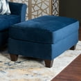 thumbnail image 3 of Roundhill Furniture Camero Fabric Cocktail Ottoman in Navy Blue, 3 of 9