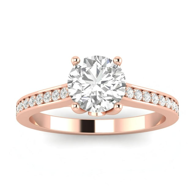 Bague de Fiançailles 3/4 Ctw Diamond en Or Rose 10 K