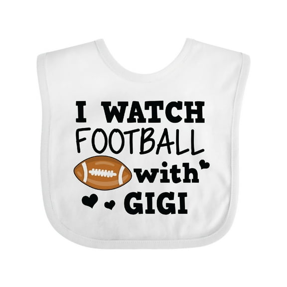 Inktastic I Watch Football with My Gigi Boys Baby Bib