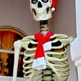 thumbnail image 5 of DAMAI 12 Foot Skeleton Christmas Outfits, Giant Skeleton Accessories, Including Giant Santa Hat,Scarf,Merry Christmas Banner Couplet for Christmas Decorations Outdoor Garden Lawn, 5 of 8