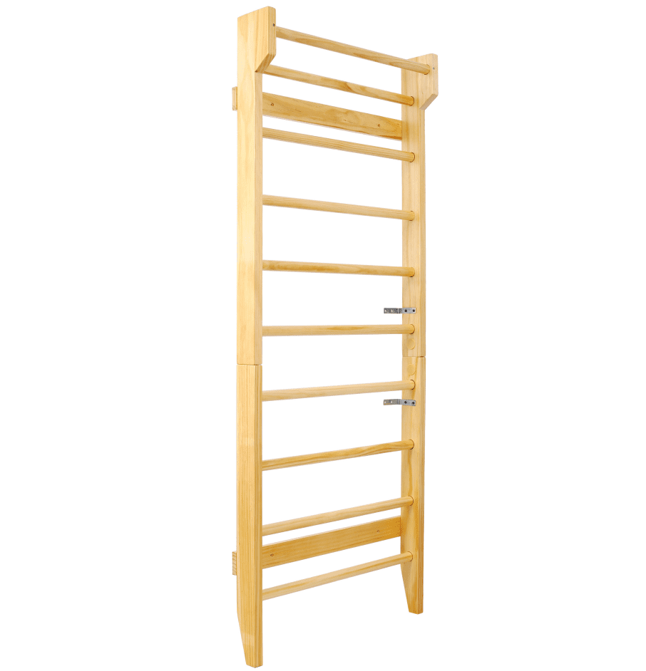 Wood Stall Bar, Wall-Mounted Gym for Pull-Ups, Therapy & Yoga