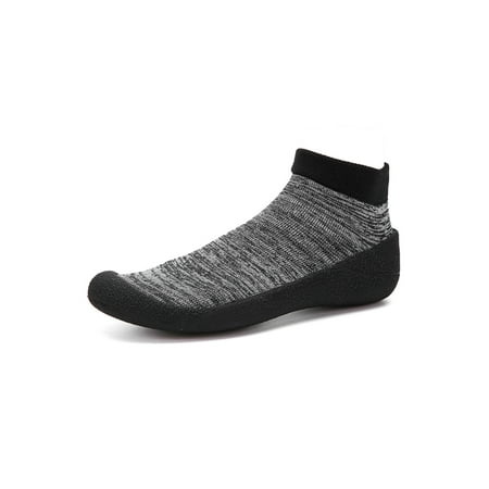 

Rotosw Men Water Socks Fitness Workout Sneakers Sport Sock Shoes Women Athletic Sneaker Unisex Breathable Knit Upper Shoe Black White 9