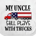 thumbnail image 4 of Inktastic My Uncle Still Plays with Trucks Boys or Girls Baby Bib, 4 of 4