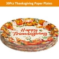 thumbnail image 2 of ceiba tree 10 Inch Friendsgiving Paper AFN1Plates 30Pcs Thanksgiving Dinner Plates Disposable Dinnerware Party Supplies Fall Autumn Plates, 2 of 3