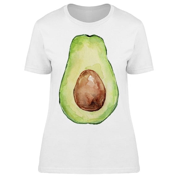 Watercolor Big Avocado T-Shirt Women -Image by Shutterstock, Female XX-Large