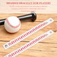 thumbnail image 2 of 2 pulseras de cuero trenzado deportivo de béisbol para hombre., 2 of 7