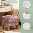thumbnail image 7 of Jiueut Cherry Blossom Print Footstool Cover, Washable Square Slipcover with Non Slip Bottom Soft Foot Stool Protection Universal Fit for Most Footrest Sofa, 7 of 7