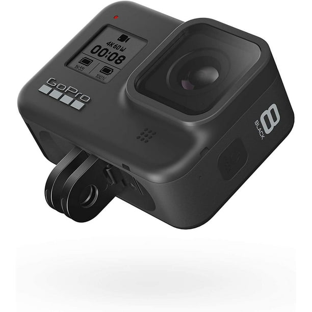 GoPro HERO8 Black: cámara de acción impermeable con pantalla táctil 4K Ultra HD, 12 MP, fotos de 12 MP, estabilización de transmisión en vivo de 1080p
