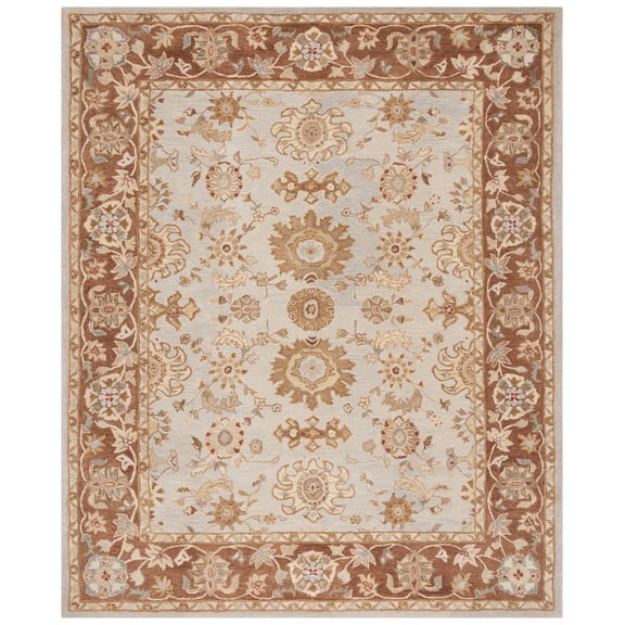 SAFAVIEH Anatolia Shelby Floral Area Rug, Teal/Brown, 9'6" x 13'6"