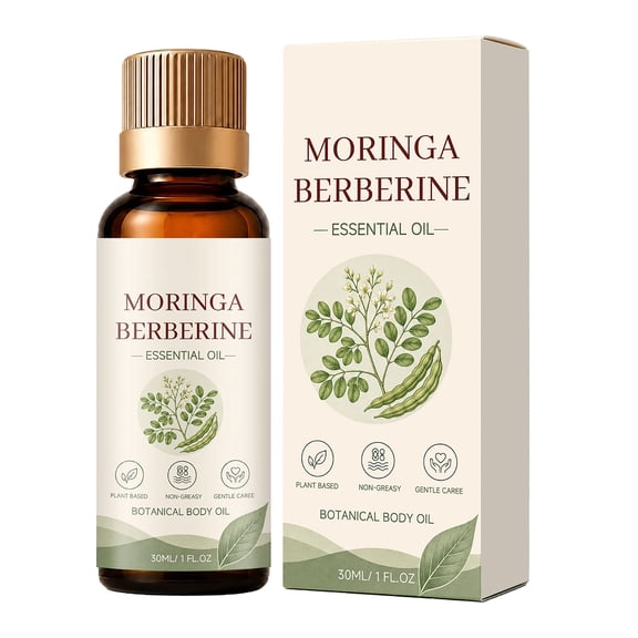 Massage Oil,Body Oils for Women,Moringa Berberine Oil 30ml Botanical Body Oil - Non-Greasy Moisturizing Oil For And Hair Care Gentle Natural(Brown 30ml/1fl.oz)