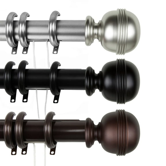 Victor Decorative Traverse Rod w/ Rings 30-48" - Cocoa