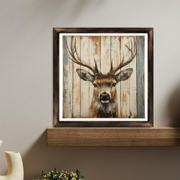Deer Head Wall Art Decor Wooden Sign Wall Plaque - Vintage Art Decoration, Wall Decoration - Ideal Gift For Home Decoration, Living Room, Bathroom, Bedroom, Garden, Dining, Bar, Cafe, Festival Part