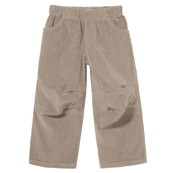 Soft Stretch Cord Pants With Knee Articulation - Matching Stitch | Dark Khaki