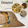 thumbnail image 2 of Sunflowers Roosters Pillow Covers, Linen Long Throw Pillow Case, Vintage Farmhouse Farm Countryside Holiday Pillow Protector Decorative Cushion Cover for Living Room/Bedroom 20" x 30", 2 of 8