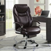 Serta Big & Tall High Back Office Chair, Heavy Duty Weight Rating, Brown Bonded Leather Upholstery