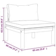 thumbnail image 2 of vidaXL Sectional Middle Sofa with Dark Gray Cushions Solid Acacia Wood, 2 of 6