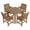36.2" Table & 4 Chairs(SL), variant on Innovaze 7-Piece Outdoor Patio Dining Set, All Weather-Resistant HIPS Dining Chairs and Table with 1.7" Umbrella Hole for Backyard, Deck, Garden, Teak Tone