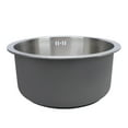 thumbnail image 1 of Undermount Kitchen Sink, Stainless Steel Undermount Kitchen Bar Sink with Strainer, 42cm Outer Diameter Single Bowl Kitchen Sink, Small Kitchen Sink  for Kitchen Bar RV, 1 of 7
