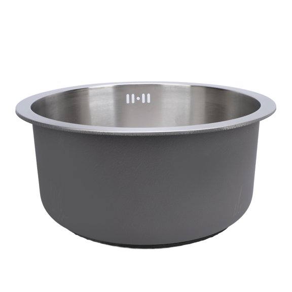 RV  Kitchen Sink, 304 Stainless Steel Round Kitchen Sink with 16.5inch Sink Outer Diameter, 14.8inch Sink Inner Diameter, Single Bowl Sink for Kitchens, Bars, Washrooms