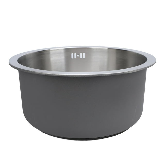 Petit Évier de Bar, Évier Encastré Rond à Bol Simple en Acier Inoxydable pour Évier de Cuisine, Comptoir, Salle de Bain, Meuble-Lavabo, Salle d'Eau