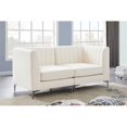 thumbnail image 4 of Meridian Furniture Alina Cream Velvet Modular Sofa, 4 of 16