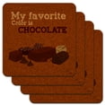 thumbnail image 1 of My Favorite Color Is Chocolate Low Profile Novelty Cork Coaster Set, 1 of 3