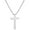 Silver, variant on APSVO Black Cross Necklaces for Men Boys Stainless Steel Cross Pendant Chain Religious Christian Birthday Christmas Jewelry Gifts Teen Boyfriend Dad Adults Stocking Stuffers for Kids 18/20/22/24 Inch