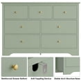 thumbnail image 5 of Homfa 7 Drawer Double Dresser, 47.2"W Contemporary Wood Chest of Drawer Storage Cabinet for Bedroom Living Room, Green, 5 of 7