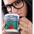 thumbnail image 2 of 3drose, Belize, Caribbean Sea. Kayaking Off the Coast of Southwater Cay., 15oz Two-tone Black Mug, 2 of 6