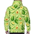thumbnail image 7 of Lsque Green Avocado Pattern Casual Men's Hoodie,Hooded Sweatshirt with Kangaroo Pocket,Pullover Hoodie-Small, 7 of 7