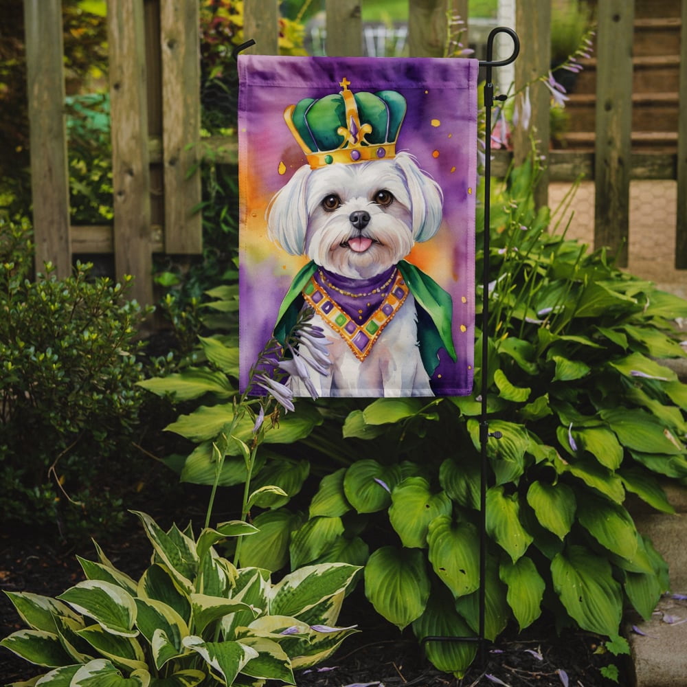 Maltese King of Mardi Gras Garden Flag 11.25 in x 15.5 in