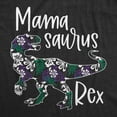 thumbnail image 2 of Womens Mamasaurus Rex T Shirt Funny Dinosaur Mothers Day Floral Print Graphic Tee Womens Graphic Tees, 2 of 7