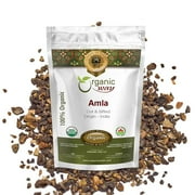 Organic Way Dried Amla/Indian JMS2Gooseberry Cut & Sifted (Phyllanthus emblica) - Organic & Kosher Certified | Raw, Vegan, Non GMO & Gluten Free | USDA Certified | Origin - India (1LBS / 16Oz)