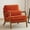 Orange-Corduroy, variant on Ktaxon Accent Chair Corduroy Upholstered Armchair, Reading Club Chair with Pillow and Solid Wood Frame for Living Room Bedroom Furniture Light Blue