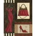 thumbnail image 2 of Devereux, Sophie 26x31 Gold Ornate Wood Framed with Double Matting Museum Art Print Titled - Fashion Collage I, 2 of 4