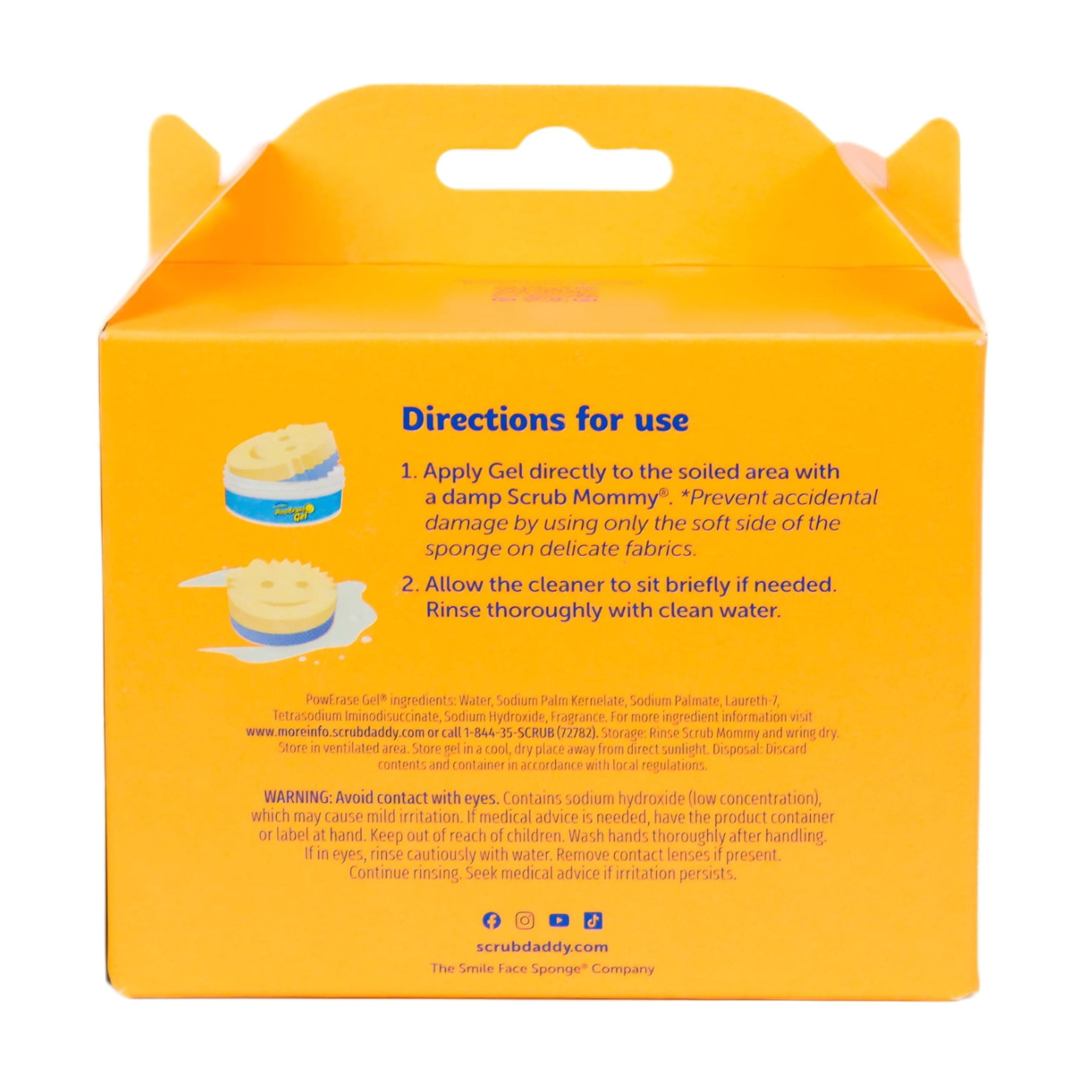 Scrub Daddy PowErase Fabric Cleaning Gel with Scrub Mommy Dual-Sided Cleaning Sponge