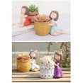 thumbnail image 3 of FNNMNNR Succulent Flower Pot  Girls Plant Pot Flowerpot Resin Succulent Planter Desk Mini Ornament, 3 of 7