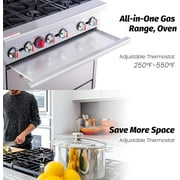 36-Inch Gas Oven Range 6-Burner, Heavy-Duty Oven Ranges 210,000 BTU Commercial Range for Kitchen Restaurant, NSF