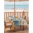 thumbnail image 2 of Outdoor Tablecloth with Umbrella Hole for Patio/Picnic/Party, Vintage Beige Coastal Waterproof Table Cloth Rectangle Table Cover Washable, Summer Beach Starfish Shell Coral Nautical (60"x 84"), 2 of 8