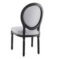 thumbnail image 6 of French Vintage Side Dining Chair, Fabric, Wood, Black Grey Gray, Modern Contemporary Urban Design, Kitchen Room Cafe Bistro Restaurant Hospitality, 6 of 8