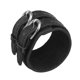 thumbnail image 5 of Marrón PU Cuero Punk Rock Double bnca Hombres Accesorio Negro Hugo Pulsera de viaje doble, 5 of 8