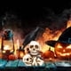 thumbnail image 2 of Lámpara De Decoraciones De Halloween Cabeza De Esqueleto Cuervo Barra De Luces Led Accesorios De Decoración Para La Entrada Del Alféizar De La Ventana Del Jardín Speravity HA036965-00, 2 of 6