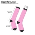 thumbnail image 2 of KLL Pink Print Cool Socks Men's Women's Crew Socks Funny Crazy Novelty Stockings, 2 of 6