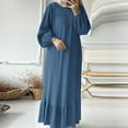 thumbnail image 6 of Womens Abaya Long Sleeve Dress Prayer Clothes Casual Kaftan, 6 of 6