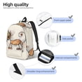 thumbnail image 3 of Honeii Brown Cat Cartoon Print Canvas Backpack for School & Outdoor,Laptop Excursion Backpack,Notebook School Bookbag For Men Women,for Work, Travel, and Everyday Use-Small, 3 of 5