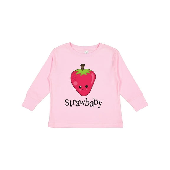 Inktastic Cute Strawberry Strawbaby Boys or Girls Long Sleeve Toddler T-Shirt
