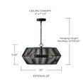 thumbnail image 2 of Capital Lighting 330341 Kaiya 4 Light 22" Wide Cage Pendant - Black, 2 of 7