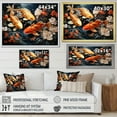 thumbnail image 4 of Designart "Golden Koi Japon painting I" Japanese Floater Framed Wall Art Living Room, 4 of 7